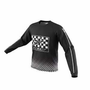 Vlexin Racing Long Sleeve Jersey Black Checkered Size XL